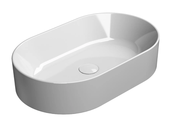 KUBE X 60X37 - Countertop oval single ceramic washbasin by GSI ceramica - view 2